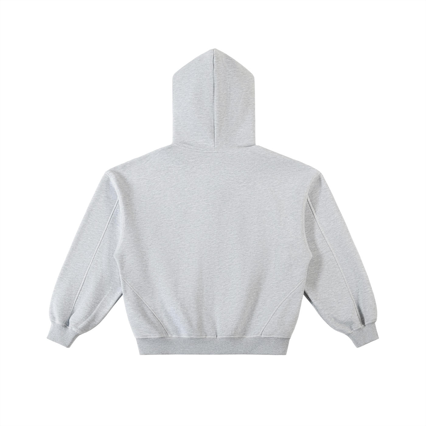 LOANB Contrast-Stitched Boxy Fleece Zip Hoodie - Image 2
