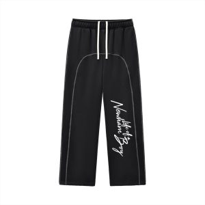 Contrast-Stitched Fleece Sweatpants